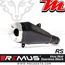 Silencieux REMUS RS Inox noir embout argent CE Vespa GTS Super 300 HPE - 2020