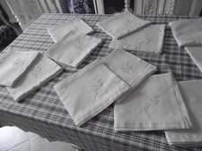 Linge ancien 12 serviettes de