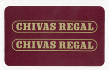 RARE VINTAGE "Whisky - Chivas Regal (Maroon Card)" SINGLE Play Card
