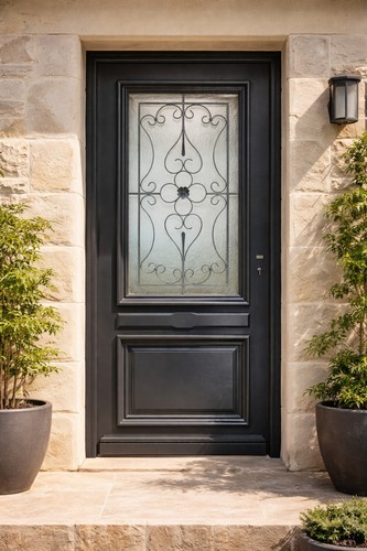 Porte entrée bois vitrée - d'entrée,