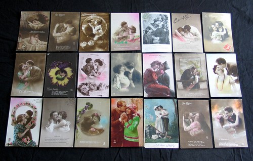 Cpa 1910 baiser couple - 21,