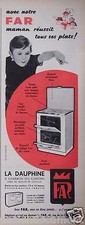 PUBLICITÉ 1957 FAR CUISINIERE