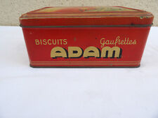 old metal box - cookies wafers ADAM