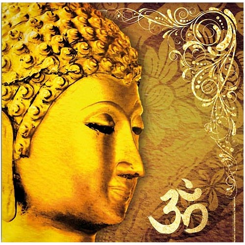 Cadre carré toile bouddha - cadre,