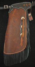Custom Made Leather Chinks/Distressed Chaps/Made In USA