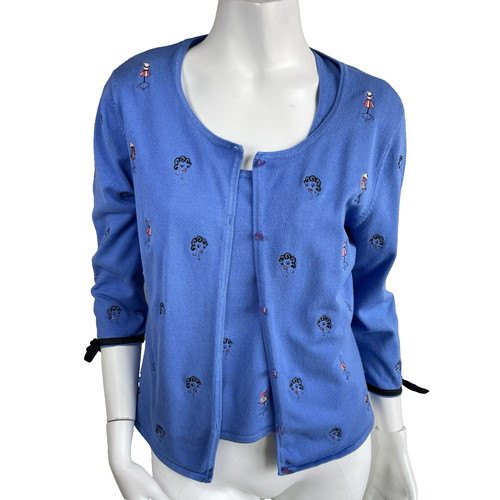 Vintage 2pc Cardigan Tank Top