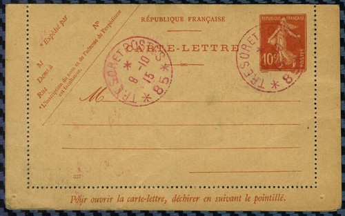 Carte lettre semeuse avec - semeuse,