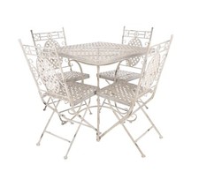 Set Table Et 4 Chaises Fer