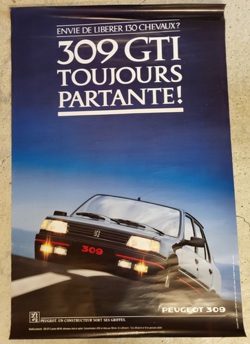 Affiche peugeot 309 gti - peugeot,