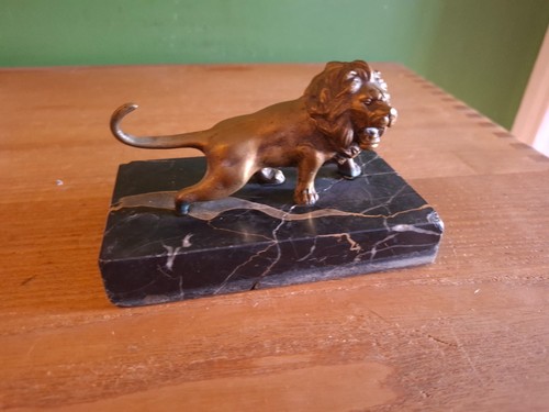 Presse papier lion bronze - presse,