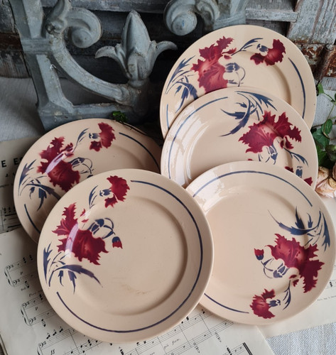 Anciennes assiettes plates - 5,