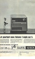 ADVERTISING 1966 RANK XEROX PHOTOCOPIER