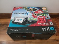 Nintendo Wii U Mario Kart Deluxe Set Console System Complete Box Near Mint 36