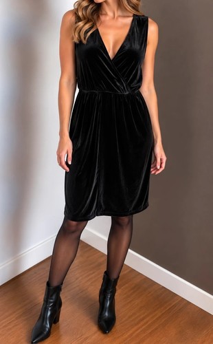 Robe noire velours - robe,