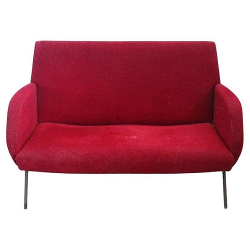 Canapé rouge vintage - rouge, vintage,