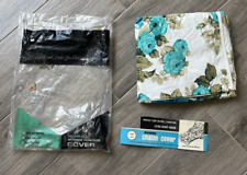 Vintage 1970s Ruson Davco Outdoor Reversible Floral Vinyl Chaise Cover Retro NOS