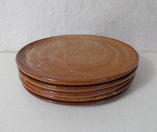 5 assiettes plates en grès