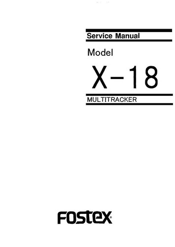Fostex multitracker - fostex,