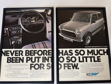 FRAMED Original 1979 Classic Mini 1000 Magazine Advert Poster Man Cave Retro