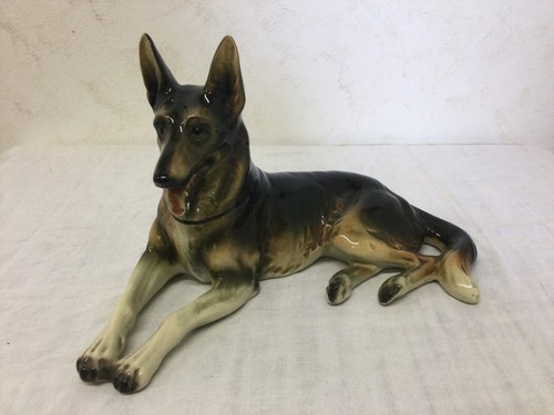 Ceramic german shepherd dog - shepherd,
