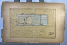 Architect's drawing Furniture project Art Deco period Bonzano Milan Paris France