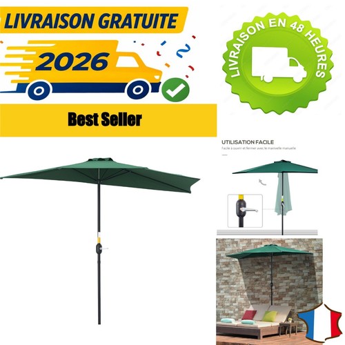 Outsunny demi parasol balcon - outsunny,
