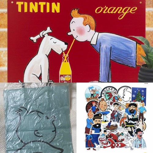 Tinplate sign tintin - tinplate,