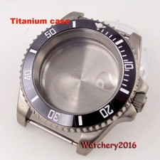 40mm 120 Clicks 20ATM Titanium Mens Watch Case sapphire crystals Fit Japan NH35A