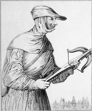 PORTRAIT of MAXIMILIAN of AUSTRIA with a CARBOW - 19th Century Engraving