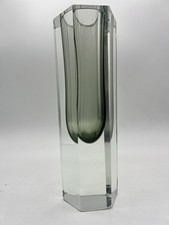 Murano Sommerso 8” Vase Gray