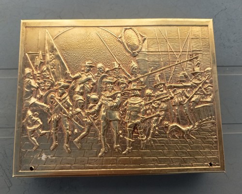 Cigar box brass - brass, village