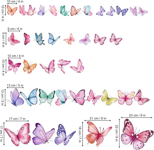 Stickers muraux papillon - muraux,