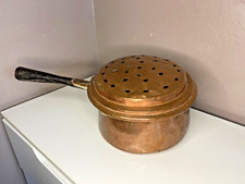 Antique Copper Basin Bed Warmer Art Deco