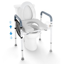 VEVOR Rehausseurs de Toilettes 49-64 cm Charge 158,7 kg pour Personnes Âgées
