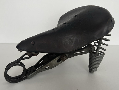 Ancienne selle vélo cuir - ancienne,