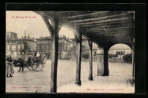 Cpa fronton grande - place,