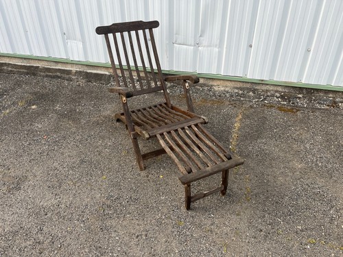 Chaise longue steamer teck