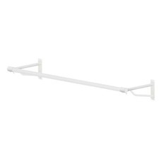 Support Mural Tringle Vêtement Suspendu Blanc Présentation Tube Magasin Maison