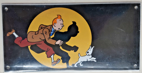 Plaque émaillée tintin - plaque,