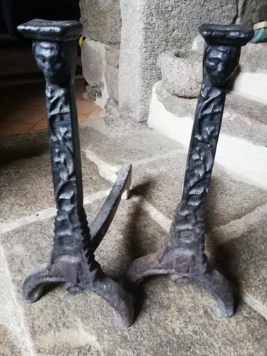 Paires chenets gothiques - paires, de