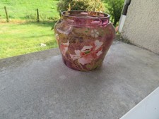ancien vase en verre émaillé