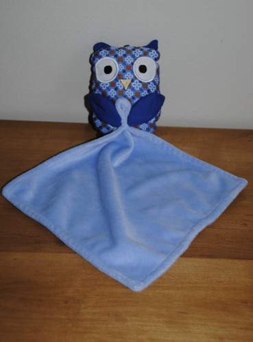 Doudou pommette hibou chouette - doudou,