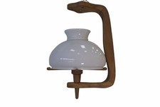 Solid Oak Chandelier by William and Chambron and Danikowski Ceramic