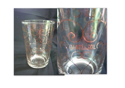 Verre publicitaire ancien