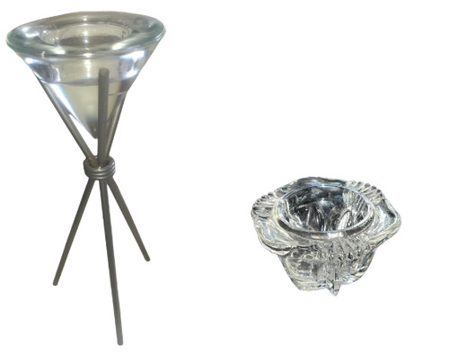 Lot bougeoirs verre - 2,