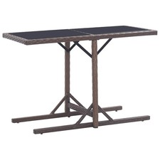 Table de Jardin Noir Verre et