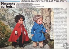 PRESS ADVERTISEMENT 1975 DOLLS MARIE-FRANÇOISE ET JEAN-MICHEL DOMINGO AU BOIS