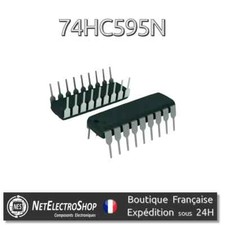 10x Circuit intégré 74HC595N, Registre a Decalage 8 bits, DIP-16, Arduino, Pi.