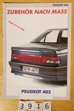 PEUGEOT 405 ZUBEHOR/ ACCESSOIRES LIMOUSINE/ BREAK Prospectus Allemand 14 p 198?
