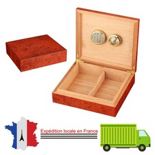 Boîte à Cigare Etui pour 20 cigare cigares humideur Cave CigarePlateau Gllasstop